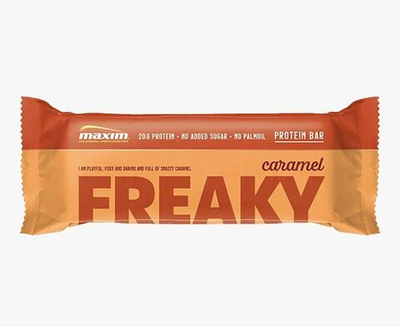 Протеиновый батончик Maxim  FREAKY - КАРАМЕЛЬ 55 г (Из Финляндии)