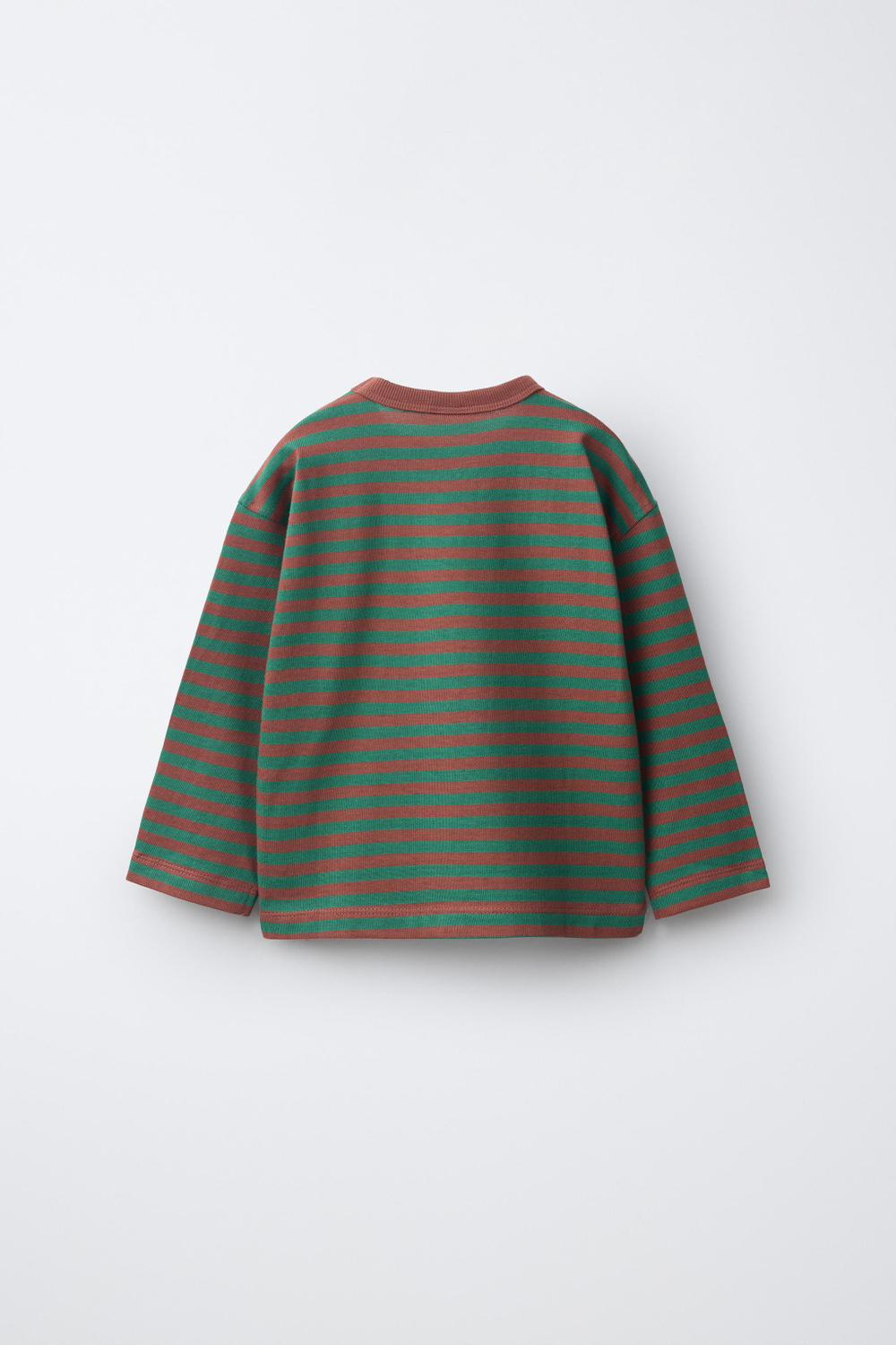 ZARA ФУТБОЛКА В ПОЛОСКУ, ОРАНЖЕВО-ЗЕЛЕНЫЙ