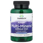 Swanson Vitamins, мультиминералы без железа Albion®, 120 капсул