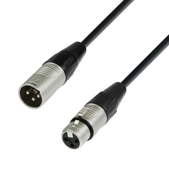 Adam Hall K4MMF0100 - кабель микрофонный REAN XLR (M) - XLR (F), 2 x 0.22 мм2, 1.0 м, черный