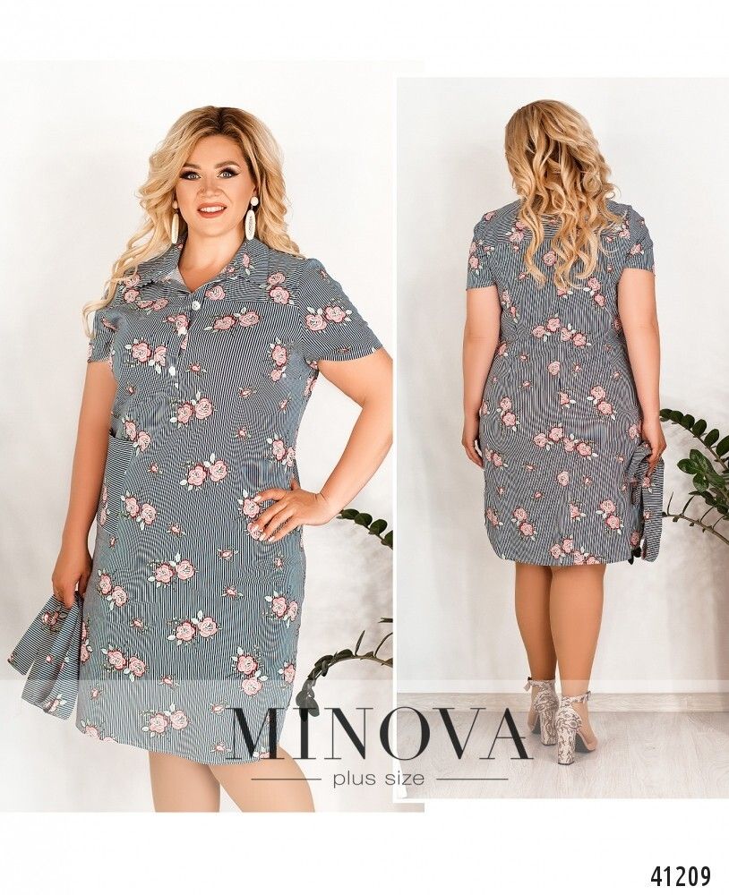 Платье 450Б-синий Minova