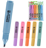 Набор текстовыделителей 6цв. 1-4мм. пастельных "College stick pastel" ассорти (STAFF)