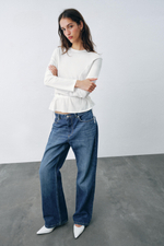 КОМБИНИРОВАННАЯ ФУТБОЛКА С КОРОТКИМИ РУКАВАМИ — ZARA