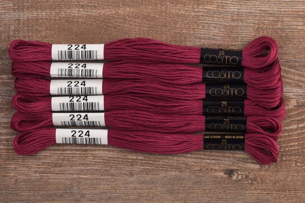 Мулине Lecien Cosmo, цв. 0224 / 6 мот. по 8 метров, в 6 сложений
