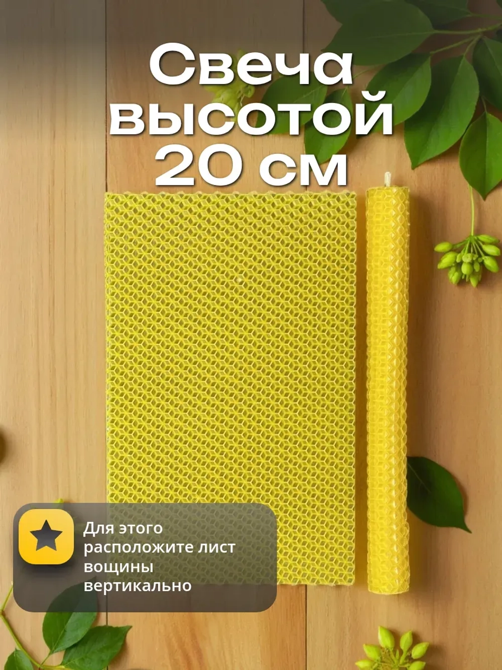 Вощина жёлтая, 12 листов
