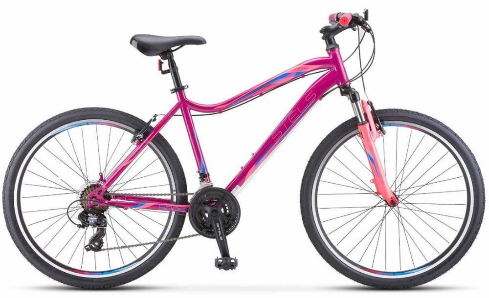 Велосипед 26" STELS Miss-5000 V, рама 18 фиолетовый/розовый