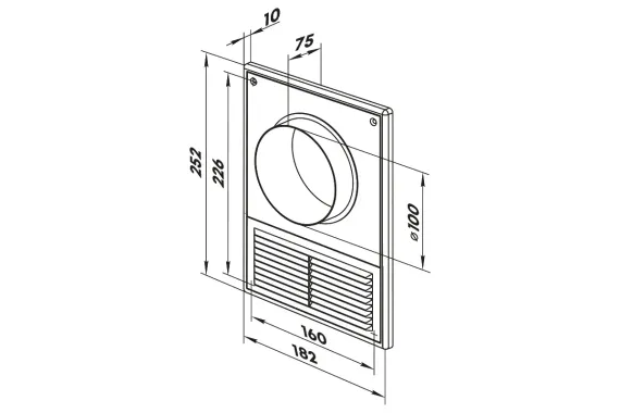 Решетка вентиляционная Zernberg Duct 2518-100 06014