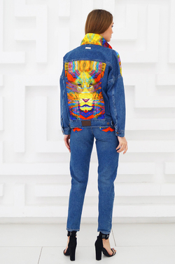 LIGVIANNI Джинсовая куртка Denim Jacket PRINT