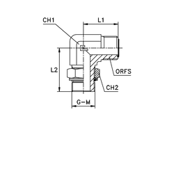 Штуцер ORFS90 1" M 22x1.5