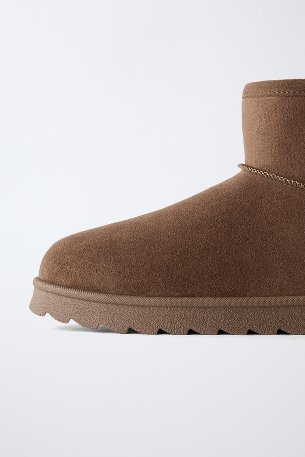 ZARA УТЕПЛЕННЫЕ УГГИ, КОРИЧНЕВЫЙ