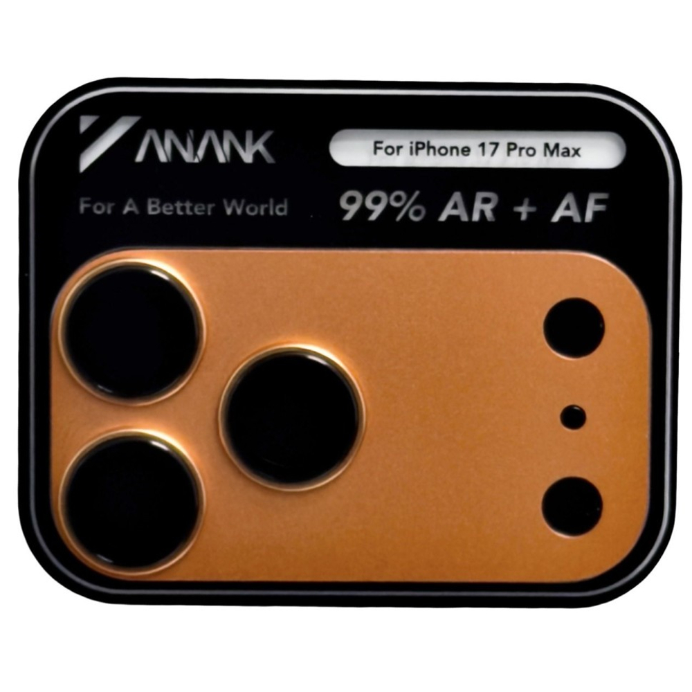 Защитное стекло для задней камеры с площадкой i-Phone 17 Pro Max ANANK 10X Reinforced Corning Orange