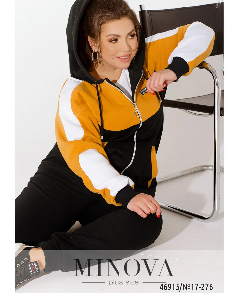 Костюм 17-276-Черный-горчица Minova