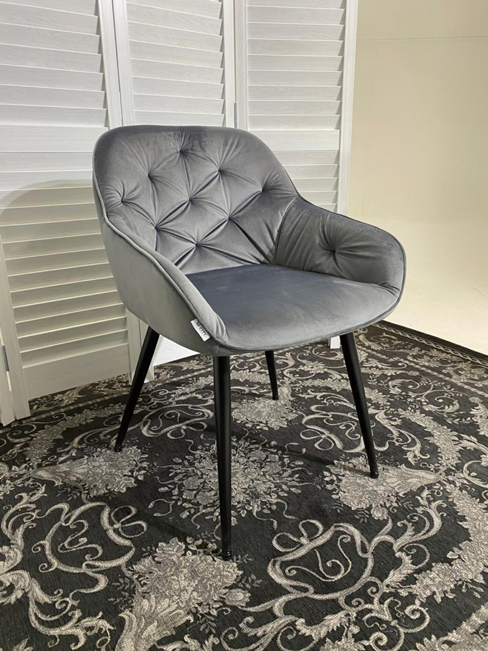 Стул BREEZE BLUVEL-14 GREY, велюр / черный каркас М-City