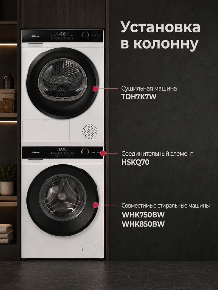Соединительный элемент HSKQ70 для сушильных и стиральных машин Hansa.
