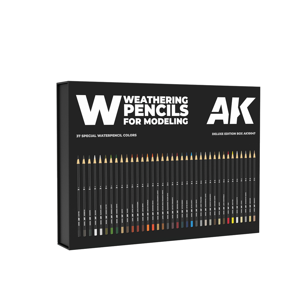 Полный набор акварельных карандашей для везеринга и моделизма - Weathering Pencils Deluxe Edition Box, 37 цветовx