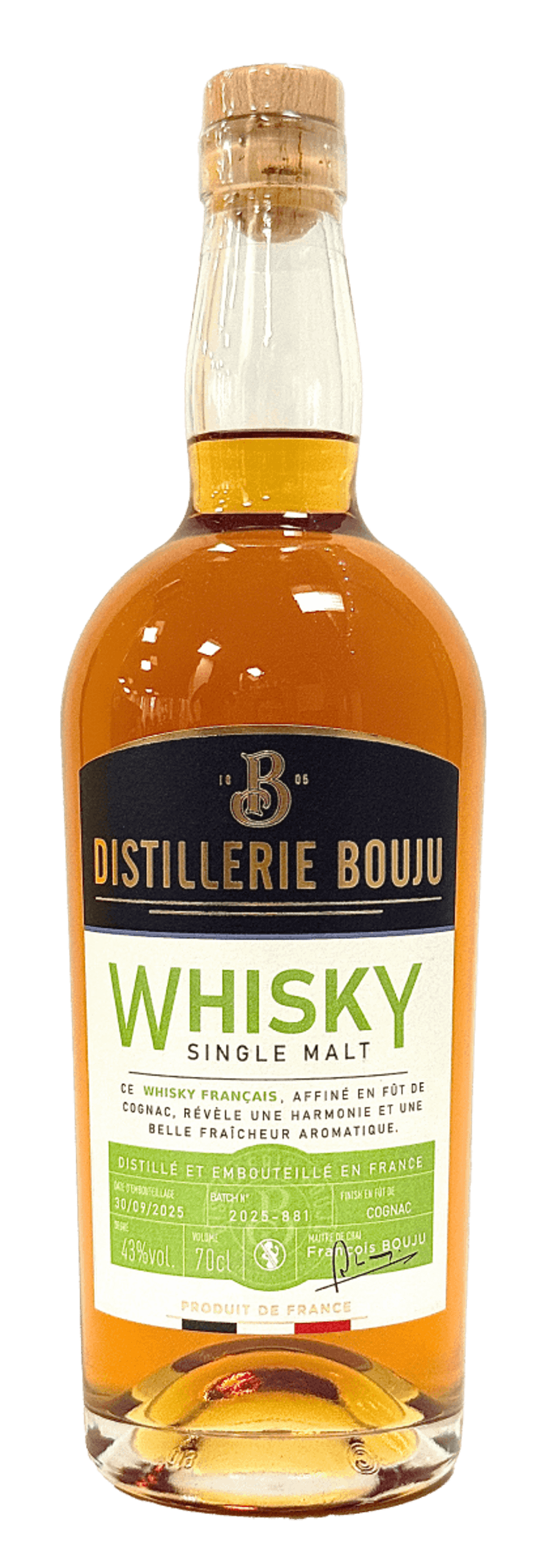 Виски Distillerie Bouju Single Malt Fût de Cognac, 0.7 л