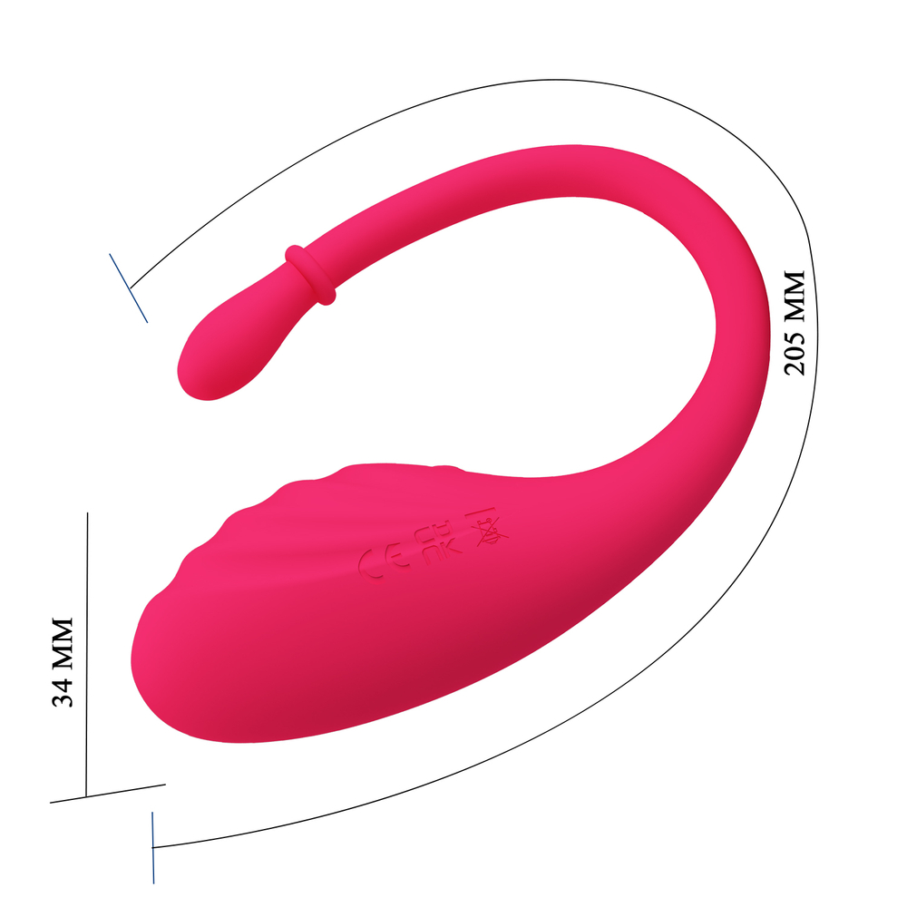 Виброяйцо с управлением через приложение из силикона Romance USB MC39APP