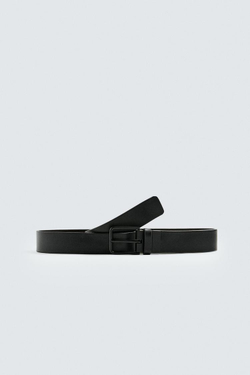 ZARA ДВУСТОРОННИЙ КОЖАНЫЙ РЕМЕНЬ, ЧЕРНЫЙ