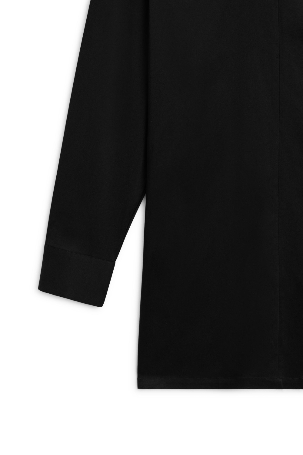 Massimo Dutti Блузка с высоким воротником на молнии - Limited Edition, черный