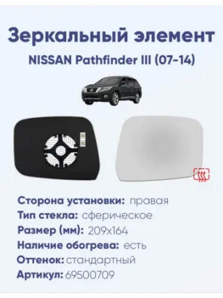 Зеркальный элемент R сферический с обогревом ERGON 69500709