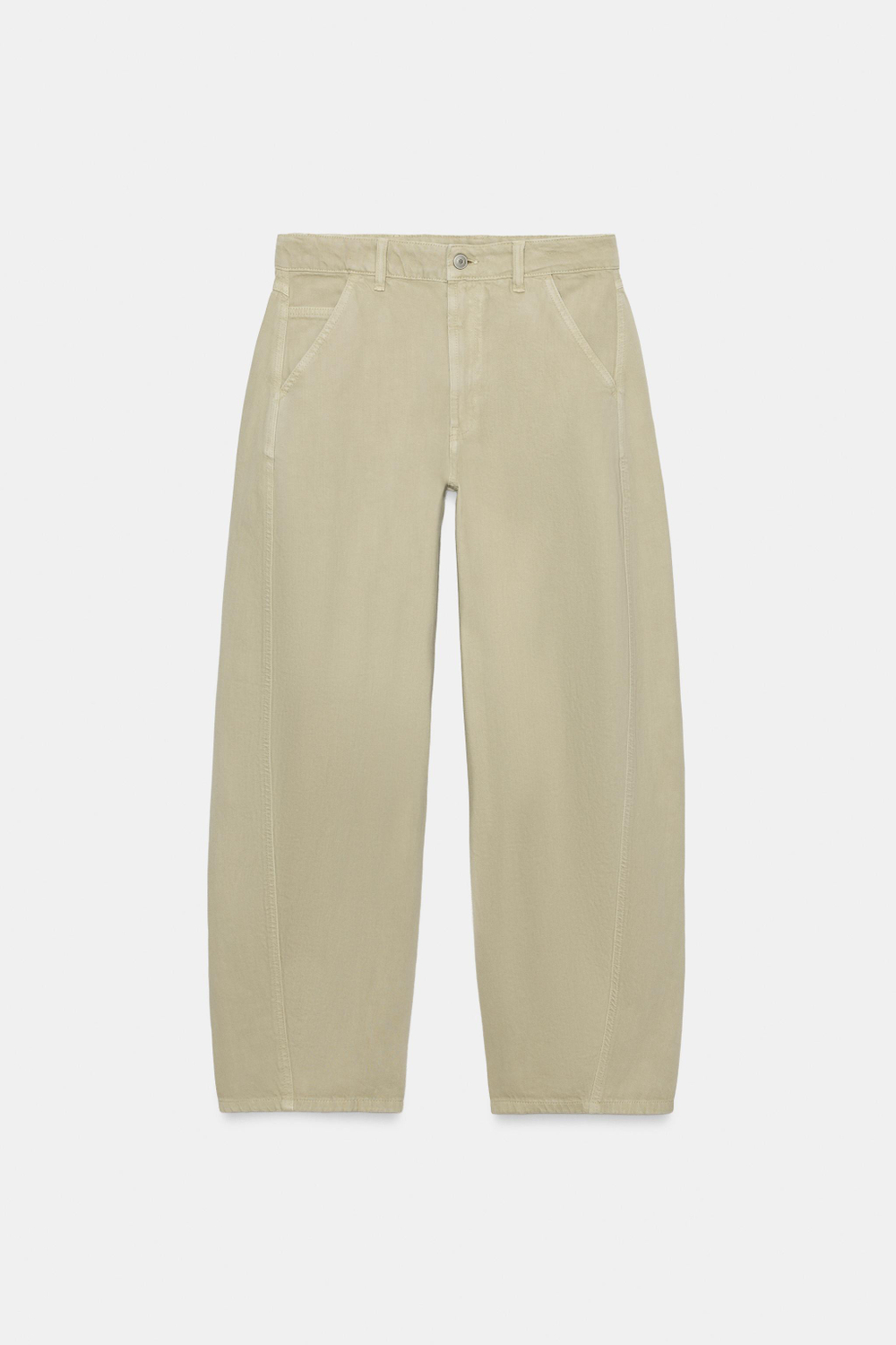 ДЖИНСЫ TRF CHINO BARREL СО СРЕДНЕЙ ПОСАДКОЙ — ZARA