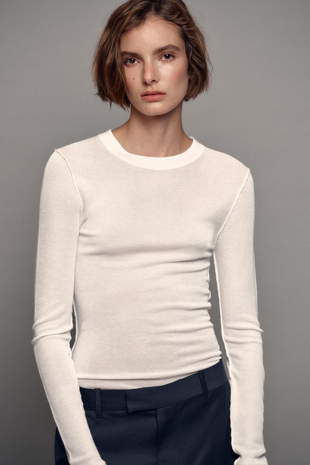 ДЖЕМПЕР В ПОЛОСКУ ТОНКОЙ ВЯЗКИ — ZARA