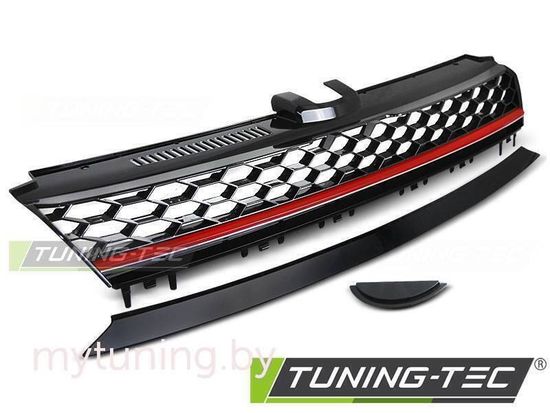 Решетка радиатора GTI LOOK BLACK RED для Volkswagen Golf 7