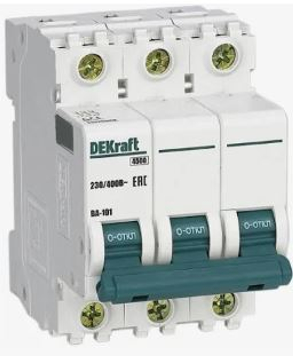 Автоматический выключатель DEKraft ВА101-3P-040A-C 11082DEK