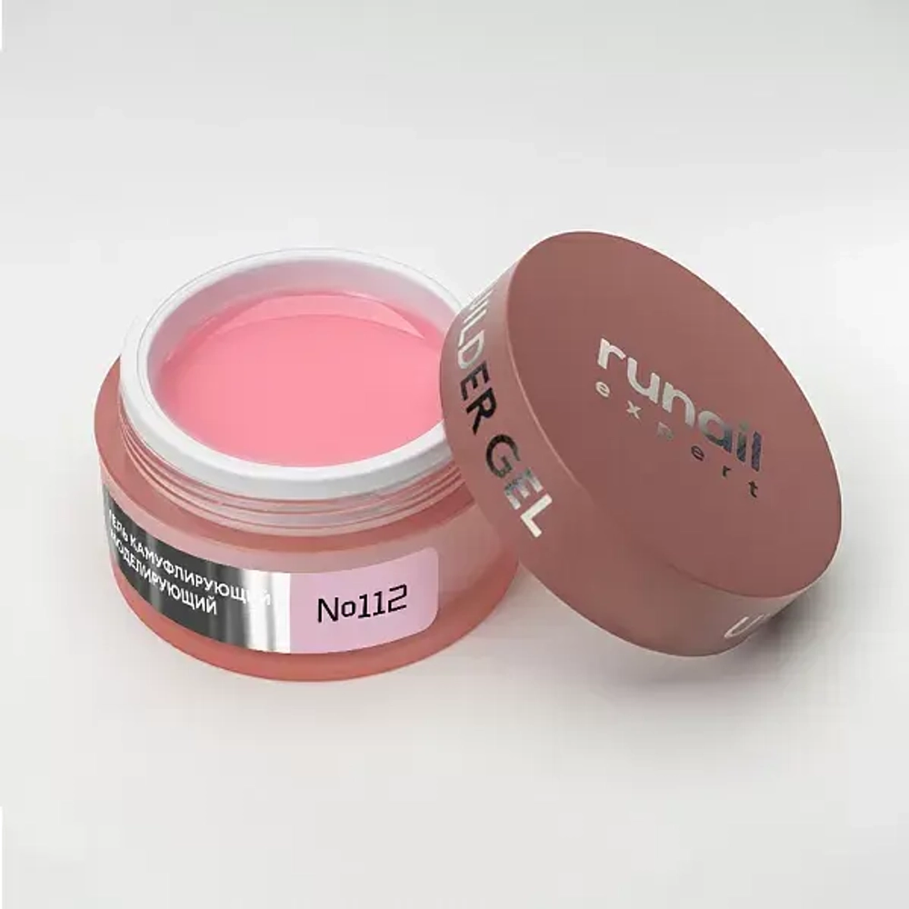 Runail Expert Гель моделирующий UV BUILDER GEL №112 нежно коралловый румянец, 15г банка