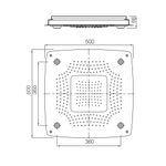 Artize, потолочный душ, Rainjoy Plus, 4-режимн., 500х500 мм,  Хром OSA-CHR-70021