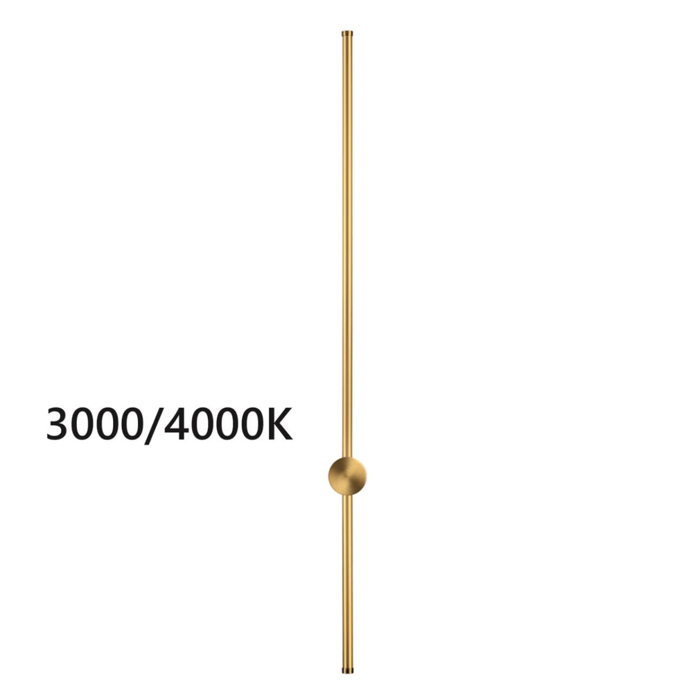 4335/18WGP HIGHTECH ODL23 275 золото Настенный светильник IP20 LED 18W 849Лм 3000K/4000K (перекл. ч/з тумблер на драйвере) FILLINI
