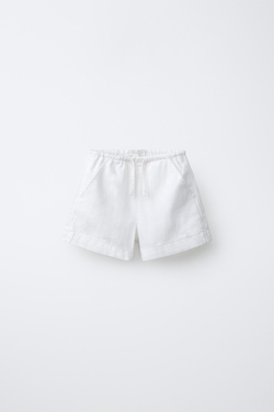 ZARA ДЖИНСОВЫЕ ШОРТЫ, БЕЛЫЙ