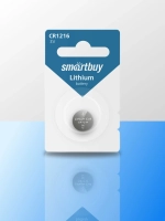 Батарейка CR1216 Smartbuy, литиевая, 3V, Li-on, 1 шт в упаковке