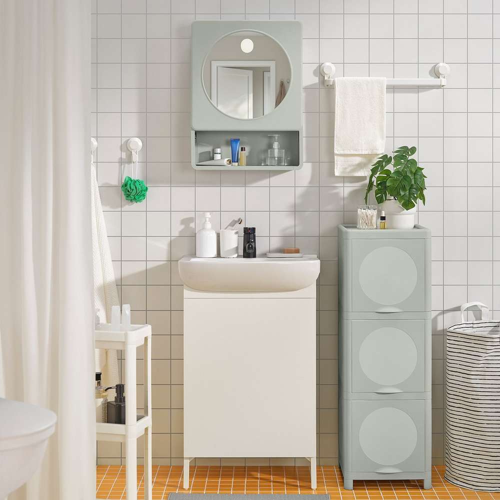 IKEA IVÖSJÖN  (ИКЕА ИВЁШЁН)  -  Шкаф с дверцей - зелёный 33х34х99 см