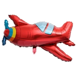 Шар (38""/97 см) Фигура, Самолет, Красный, 1 шт. Д146 Д147
