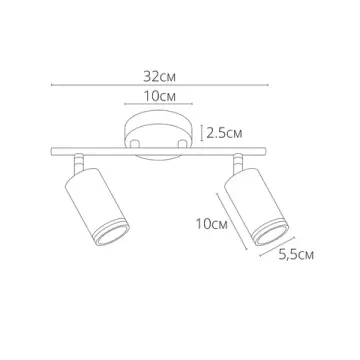 Спот 2*GU10 A2365PL-2WH белый Imai Arte Lamp