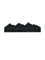 Накладки/наклейки High Country объемные ("Горная страна" 12,5х3,5 см). Черный матовый с черной надписью