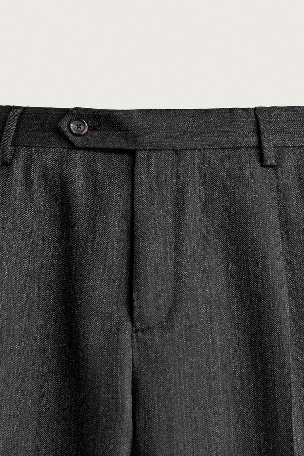 ZARA КОСТЮМНЫЕ БРЮКИ 100% ШЕРСТЬ REGULAR FIT, АНТРАЦИТОВО-СЕРЫЙ
