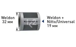 Переходник с Weldon 32 на Weldon + Nitto / Universal 19 мм, Karnasch