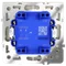 Выключатель двухклавишный с подсветкой Voltum S70 Шелк VLS020204