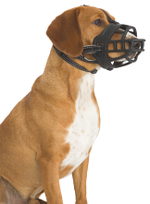 Намордник Muzzle Flex, резина, XL-XXL (39 см, длина лобного ремня до 37 см), чёрный, Trixie