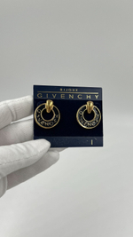Серьги с чёрной эмалью Givenchy