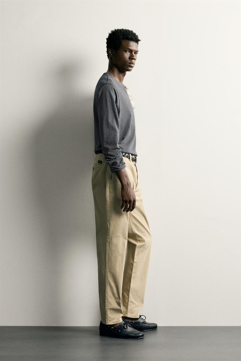 ZARA БРЮКИ ЧИНОС SLIM FIT, БЕЖЕВЫЙ
