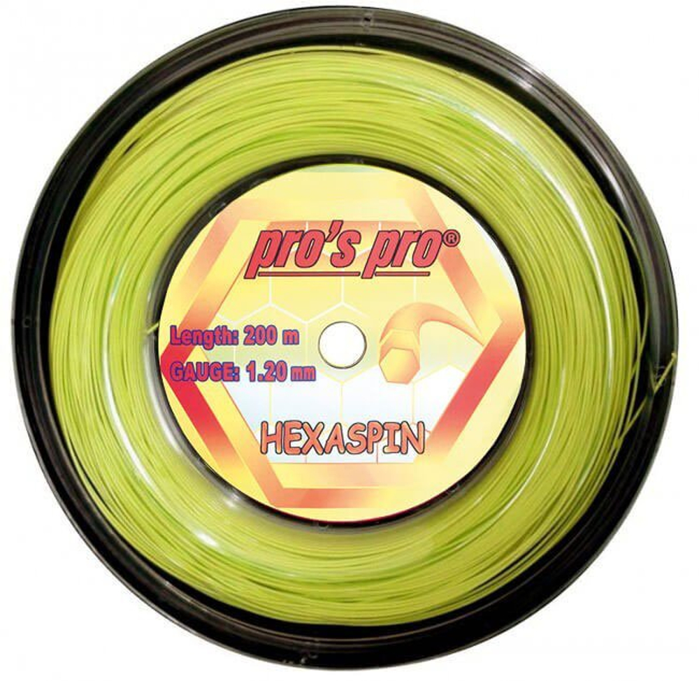 Теннисные струны Pro's Pro Hexaspin (200 m) - зеленый