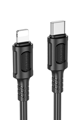 Usb Кабель-зарядка Type-C на Lightning Borofone BX111 20W 1м силиконовый черный