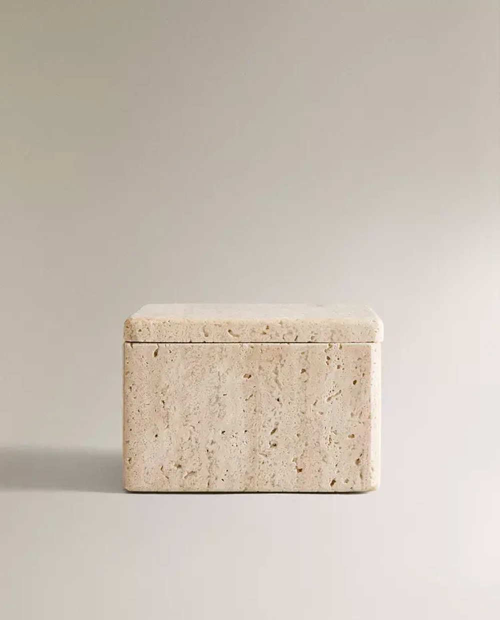 ZARA HOME МРАМОРНАЯ ЕМКОСТЬ ДЛЯ ХРАНЕНИЯ, БЕЖЕВЫЙ