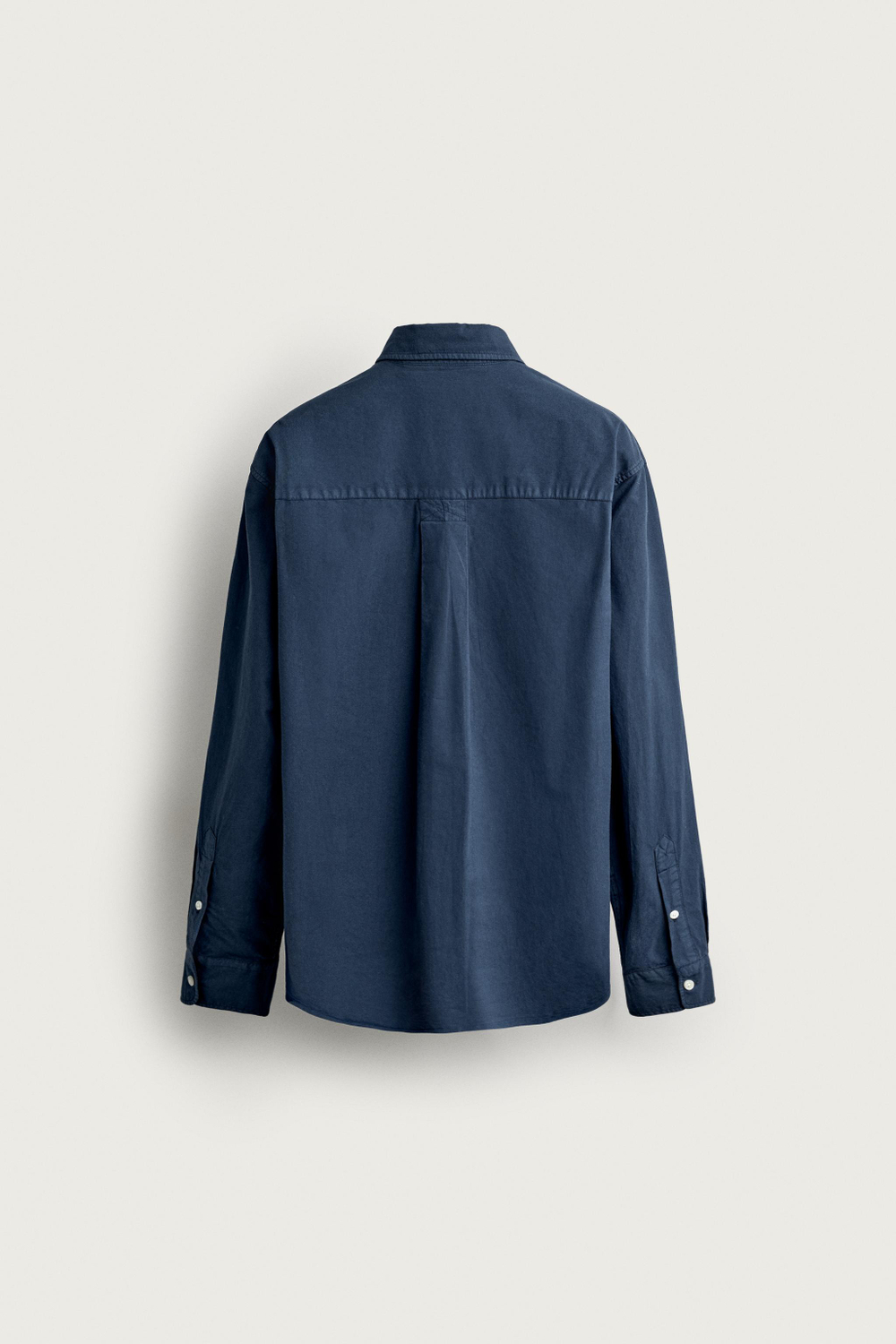 РУБАШКА RELAXED FIT ИЗ ХЛОПКА ИНДИГО — ZARA