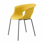 Кресло с обивкой Scab Design Miss B Pop coated steel frame, антрацит, желтый