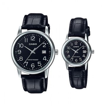 Парные часы Casio Standard: MTP-V002L-1B и LTP-V002L-1B