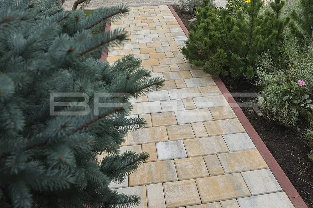 Тротуарная плитка Braer Мозаика, Color Mix Песчаник, 60 мм